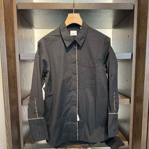 Burberry women black long sleeve shirt uk 8